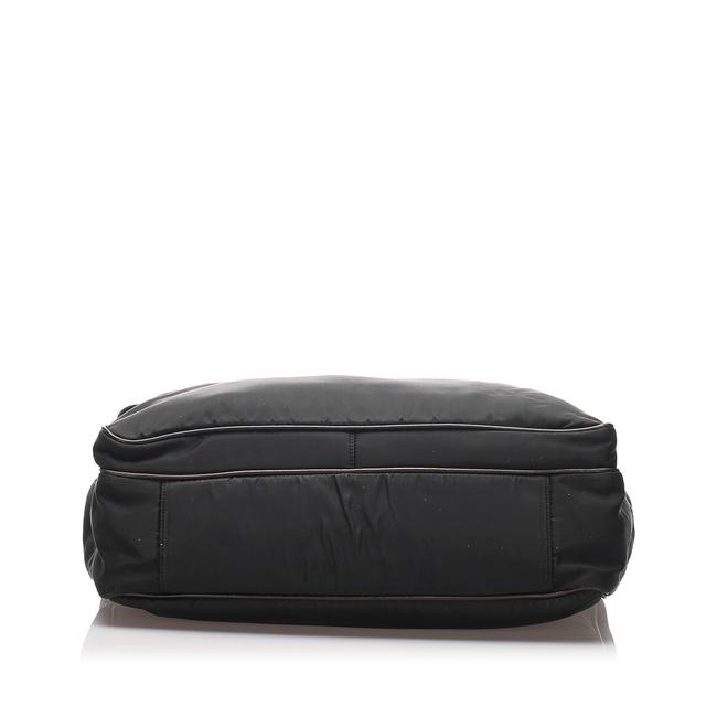 Prada Tessuto Briefcase Black Leather Messenger Bag
