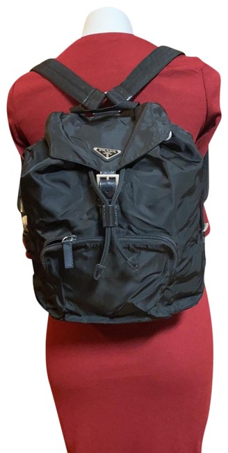 Prada Tessuto Drawstring Nero Black Nylon Backpack