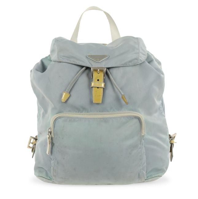 Prada Tessuto Light Blue Canvas Backpack