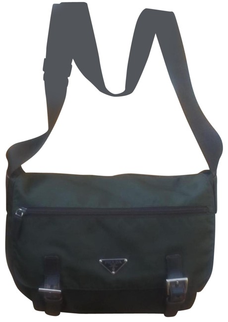 Prada Tessuto Military Green Nylon Messenger Bag