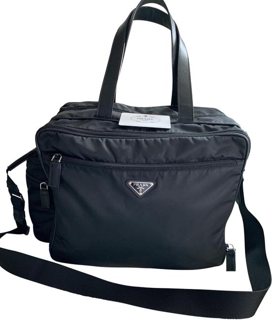 Prada Tessuto + Saffi Black Nylon Diaper Bag