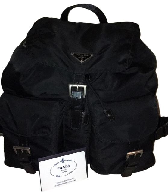 Prada Tote Black Tessuto Backpack