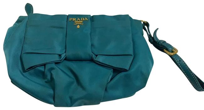 Prada Tessuto Turquiose Nylon Wristlet