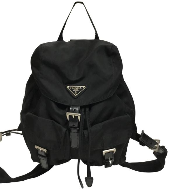 Prada Tessuto Vela Black Nylon Backpack