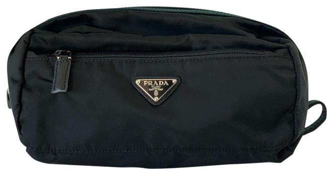 Prada Toiletry Bag Nylon Black Wristlet
