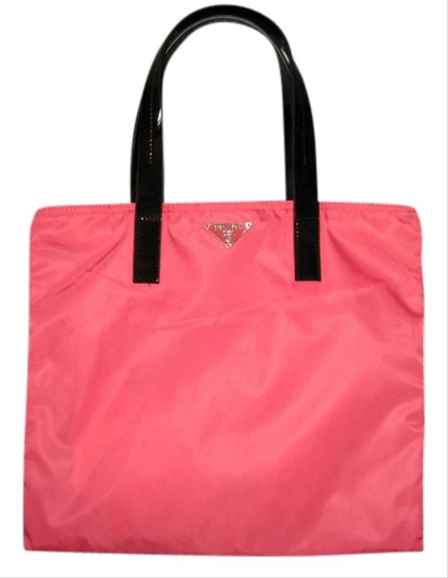 Prada Tote Bag Vela Sport Semitracolla Fucia Peonia Nylon Baguette