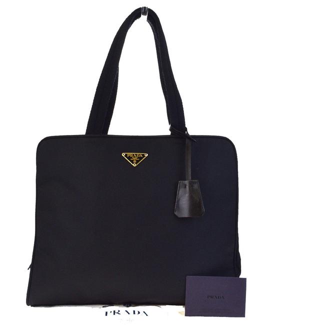 Prada Tote Black Nylon Laptop Bag