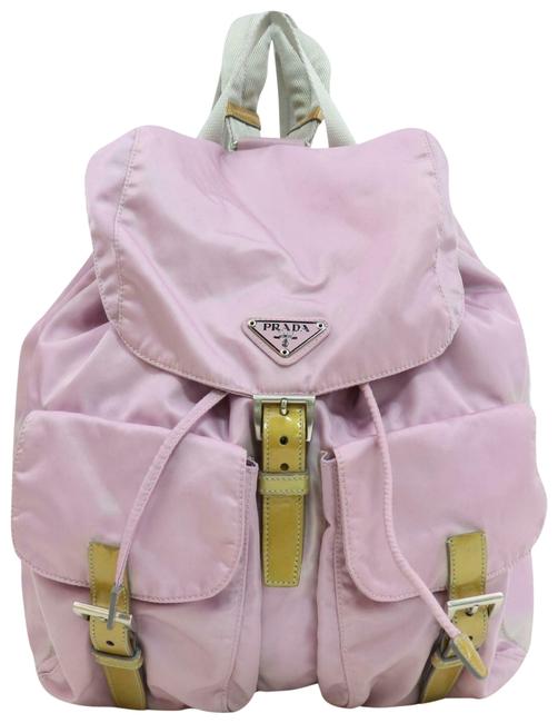 Prada Twin Pocket Pink lavendar Tessuto 870750 Pink Nylon Backpack
