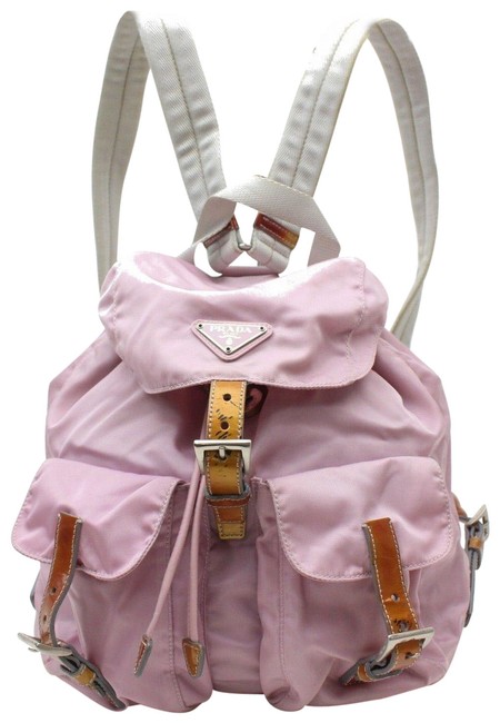 Prada Twin Pocket Tessuto 869216 Pink Nylon Backpack