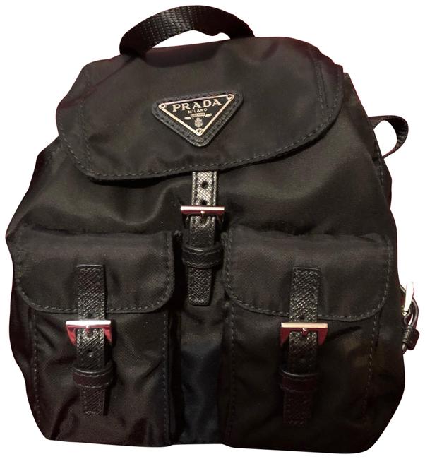 Prada Two pocket Black Backpack
