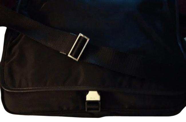Prada V158 Viaggio Black Vela Nylon Laptop Bag
