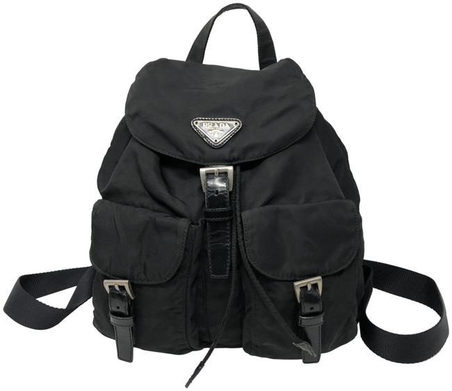 Prada Vela Black Nylon Backpack