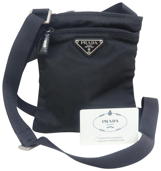 Prada Vela Black Nylon Messenger Bag