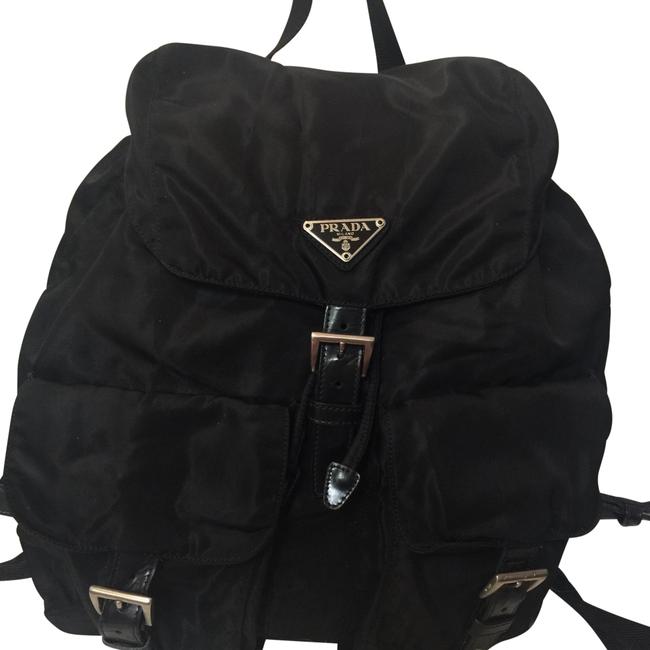 Prada Vela Nylon Black Backpack