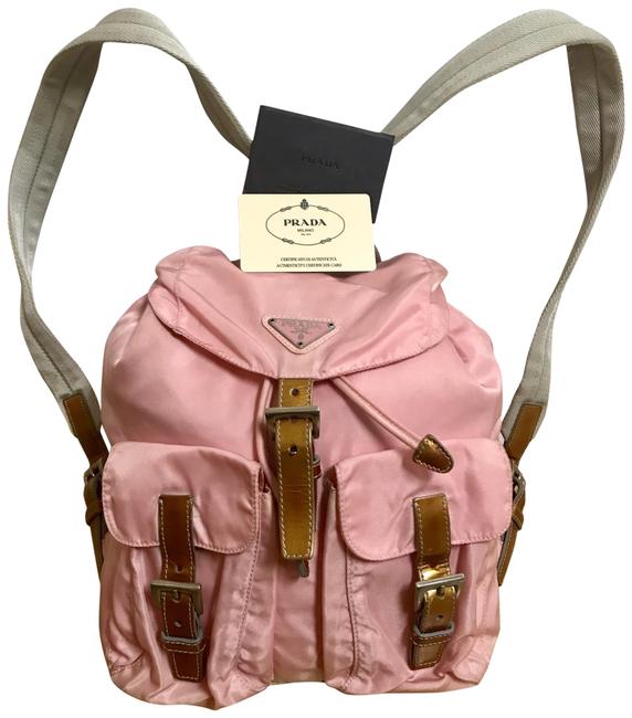 Prada Vela Rosa Small Nylon Backpack