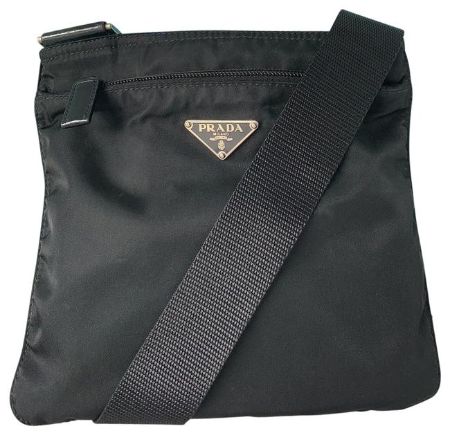 Prada Vela Sport Nylon Black Messenger Bag