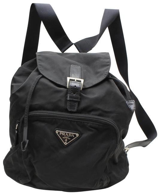 Prada Vela Tessuto 868196 Black Nylon Backpack