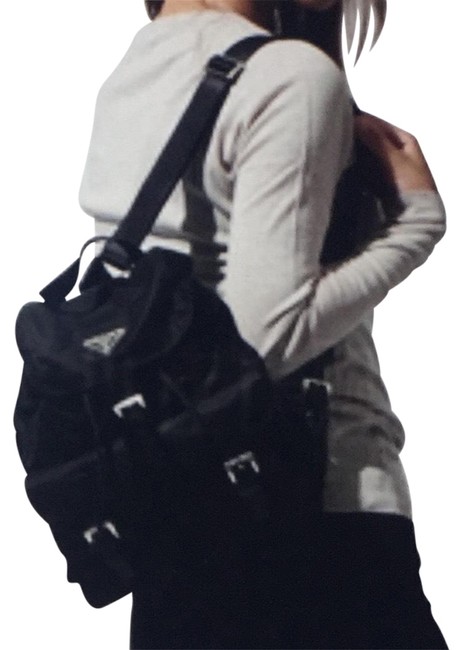Prada Vela Tessuto Nero Backpack