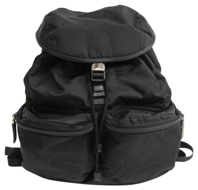 Prada Viaggio V164 Unisex Nero NylonLeather Backpack