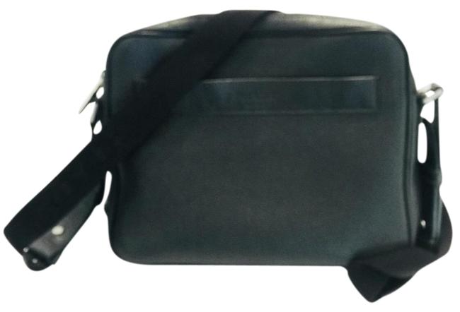 Prada Vietlla Daino Black Leather Messenger Bag