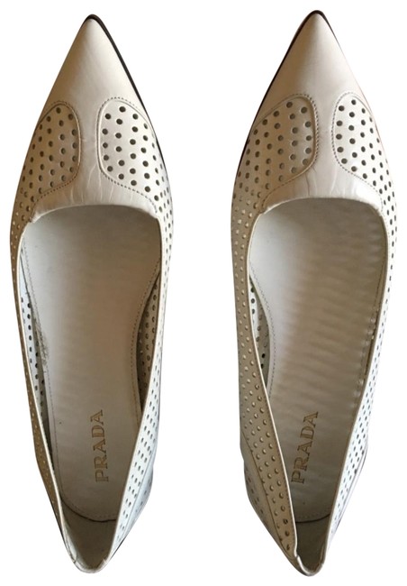 Prada White Formal Flats