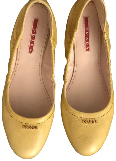 Prada Yellow Ballerina Flats