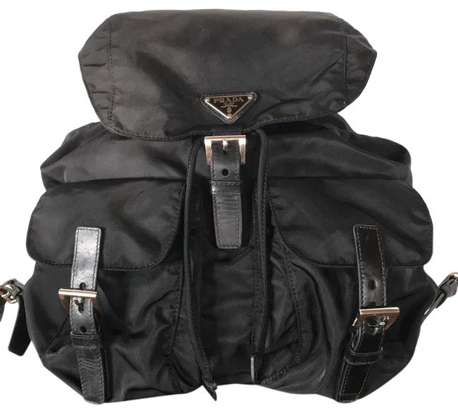 Prada Zainetto Tessuto Black Backpack