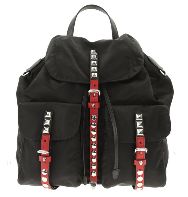Prada Zainetto Vela Black Canvas Backpack
