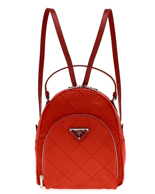 Prada Quilted Red Nylon Backpack