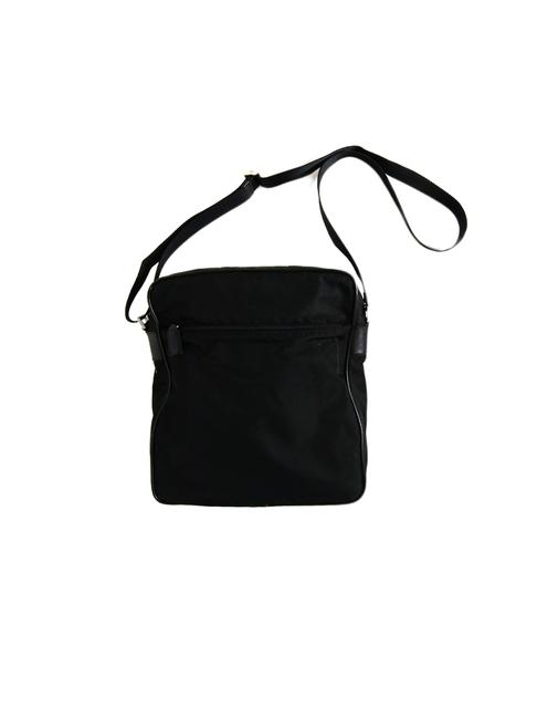 Prada Zip Top Black Nylon Messenger Bag
