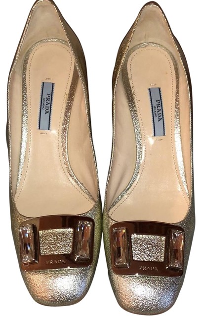 Prada Argento Silver 11052ef Pumps