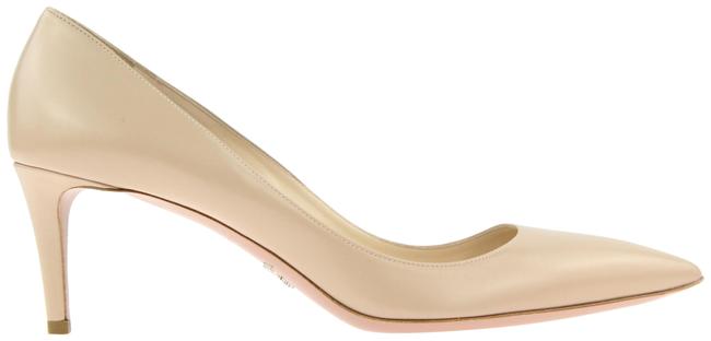 Prada Beige Leather Pointed Pumps