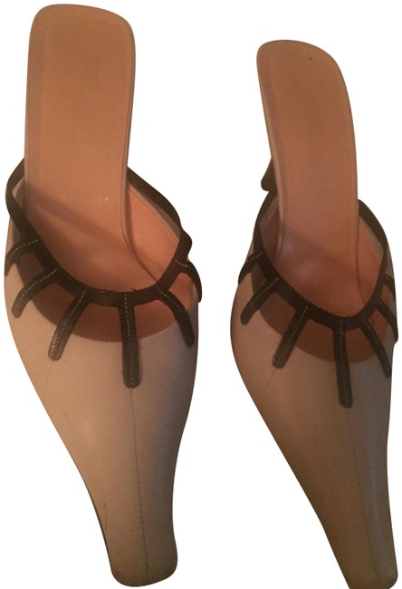 Prada Beige Pointed Toe PumpsMule MulesSlides