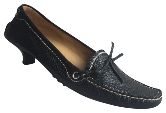 Prada Black Car Kitten Pumps