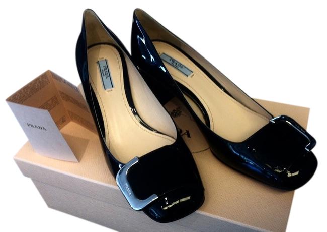 Prada Black Classic Low Heel Pumps