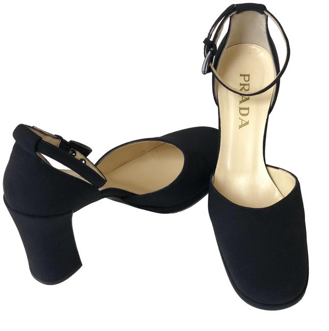 Prada Black Classic Mary jane Style Heeled Pumps