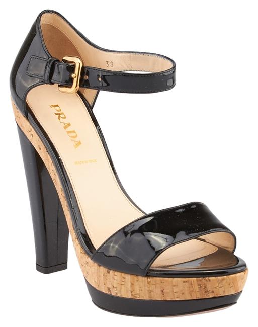 Prada Black Donna Patent Leather Heels 69685 Pumps