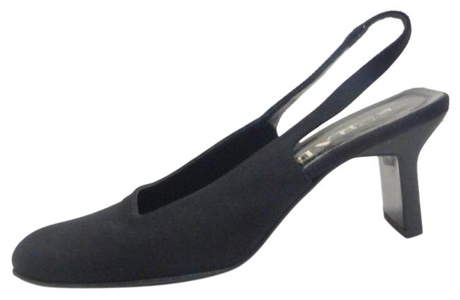 Prada Black Fabric Slingback 6 Euro Pumps