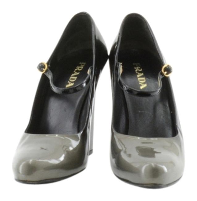 Prada Black Ombre Gray Pumps