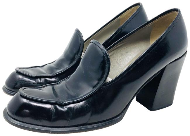 Prada Black Leather Vintage Loafers Pumps