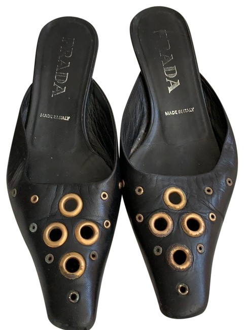 Prada Black No Number MulesSlides