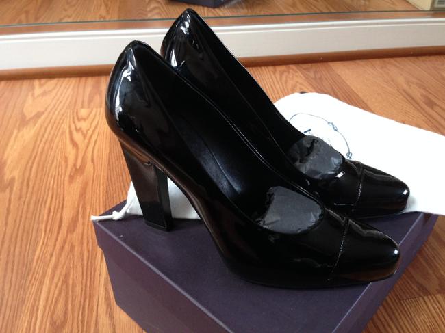 Prada Black Patent Calzature Donna 37 Nero Pumps