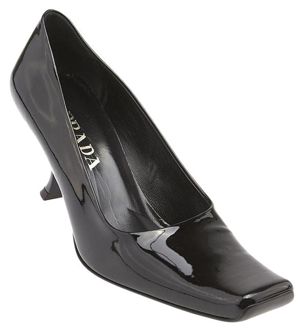 Prada Black Patent Leather 395 90990 Pumps