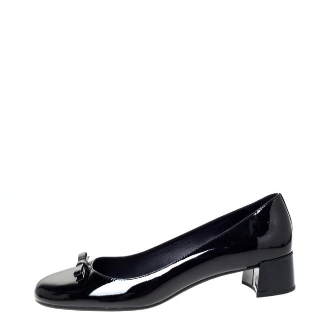 Prada Black Patent Leather Bow Detail Pumps