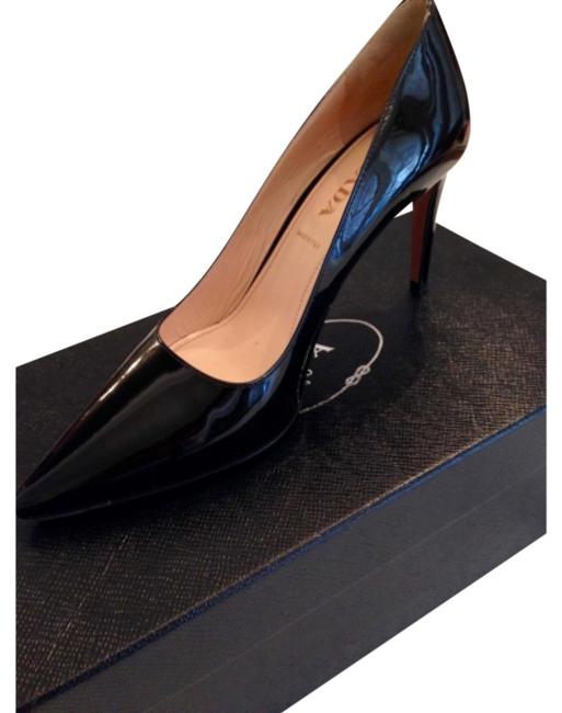 Prada Black Patent Leather Point toe Pumps