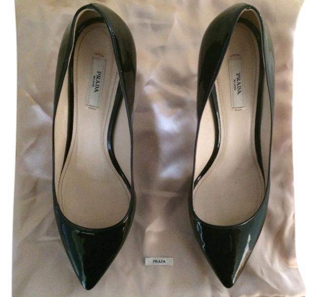 Prada Black Patent Leather Vernice Nero Pumps