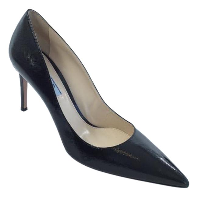 Prada Black Pointy Toe Patent Pumps