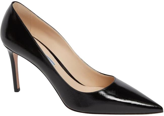 Prada Black Saffiano Pointy Toe Pumps