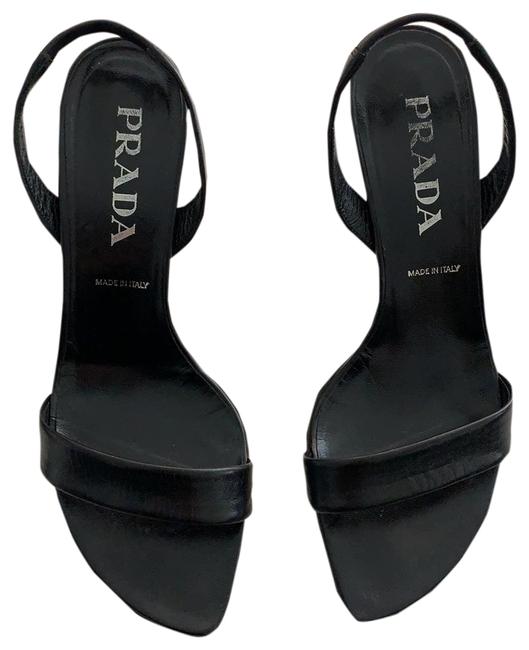 Prada Black Sandal Pumps