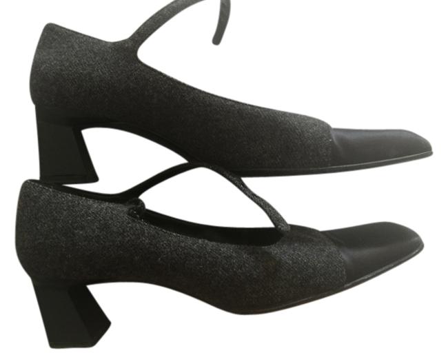 Prada Black Satin and Great Wool Pumps